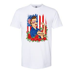 United States Unbreakable Roses Usa Flag 4th Of July Cute Gift Softstyle CVC T-Shirt