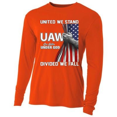 Uaw Strong United We Stand Proud Union Uaw Red Cooling Performance Long Sleeve Crew