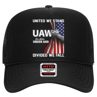 Uaw Strong United We Stand Proud Union Uaw Red Trucker Hat