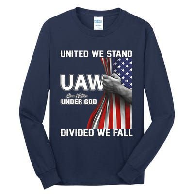 Uaw Strong United We Stand Proud Union Uaw Red Tall Long Sleeve T-Shirt