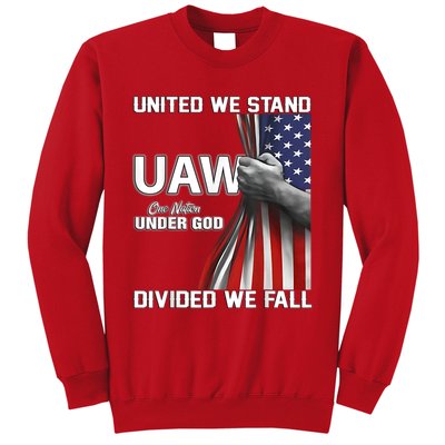 Uaw Strong United We Stand Proud Union Uaw Red Sweatshirt