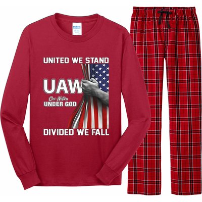 Uaw Strong United We Stand Proud Union Uaw Red Long Sleeve Pajama Set