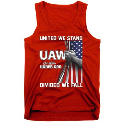 Uaw Strong United We Stand Proud Union Uaw Red Tank Top