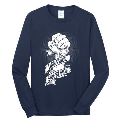 UAW Strike United Auto Workers Picket Sign Support Labor Union Strikers Tall Long Sleeve T-Shirt