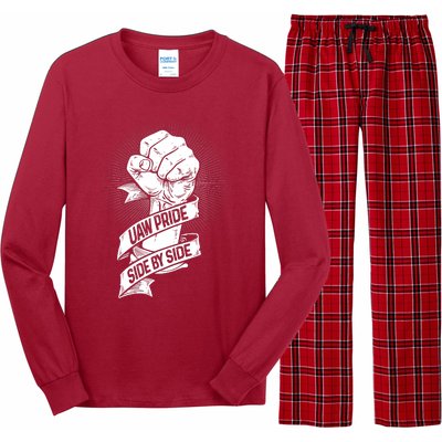 UAW Strike United Auto Workers Picket Sign Support Labor Union Strikers Long Sleeve Pajama Set