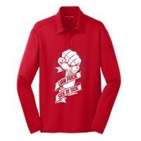 UAW Strike United Auto Workers Picket Sign Support Labor Union Strikers Silk Touch Performance Long Sleeve Polo