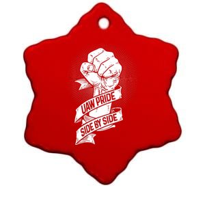 UAW Strike United Auto Workers Picket Sign Support Labor Union Strikers Ceramic Star Ornament