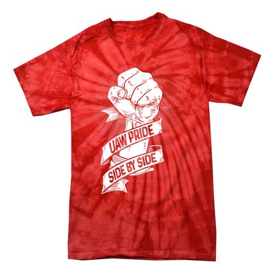 UAW Strike United Auto Workers Picket Sign Support Labor Union Strikers Tie-Dye T-Shirt