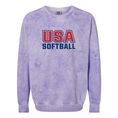 Usa Softball Colorblast Crewneck Sweatshirt