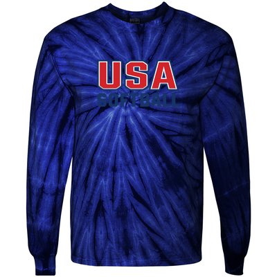 Usa Softball Tie-Dye Long Sleeve Shirt