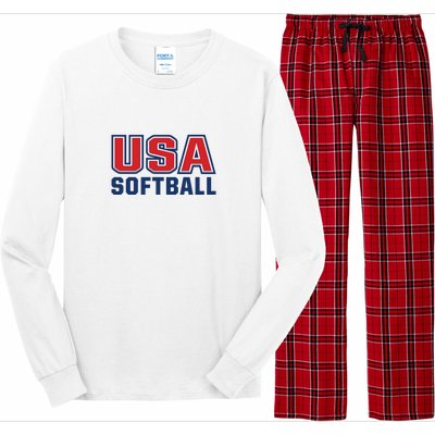 Usa Softball Long Sleeve Pajama Set