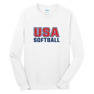 Usa Softball Tall Long Sleeve T-Shirt