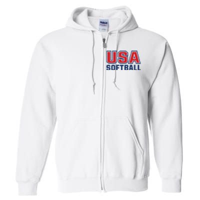 Usa Softball Full Zip Hoodie