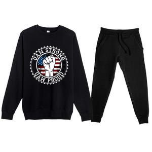 UAW Strong UAW Proud Union Pride UAW Laborer Worker Premium Crewneck Sweatsuit Set