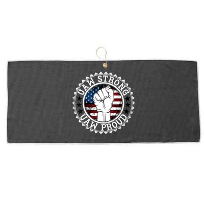 UAW Strong UAW Proud Union Pride UAW Laborer Worker Large Microfiber Waffle Golf Towel