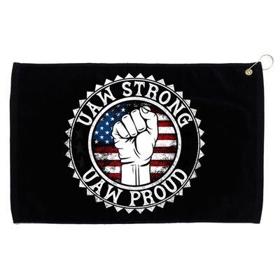 UAW Strong UAW Proud Union Pride UAW Laborer Worker Grommeted Golf Towel