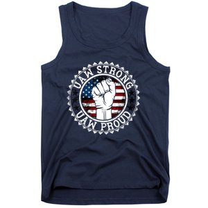 UAW Strong UAW Proud Union Pride UAW Laborer Worker Tank Top