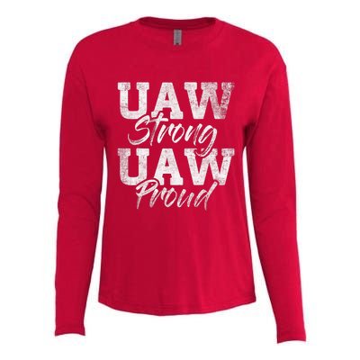 UAW Strong UAW Proud Union Pride UAW Laborer Worker Design Womens Cotton Relaxed Long Sleeve T-Shirt