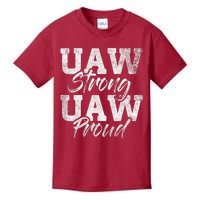 UAW Strong UAW Proud Union Pride UAW Laborer Worker Design Kids T-Shirt