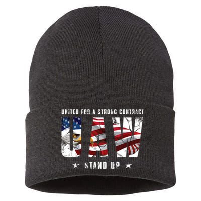 UAW Strong UAW Union UAW Laborer Worker Sustainable Knit Beanie