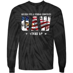 UAW Strong UAW Union UAW Laborer Worker Tie-Dye Long Sleeve Shirt