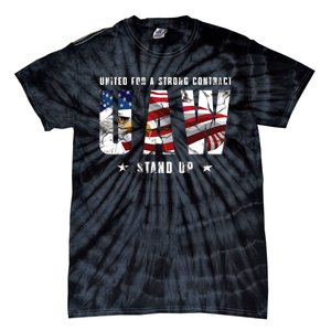 UAW Strong UAW Union UAW Laborer Worker Tie-Dye T-Shirt