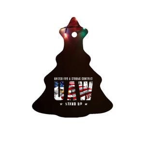 UAW Strong UAW Union UAW Laborer Worker Ceramic Tree Ornament