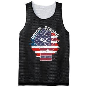 Union Strong Union Proud Labor Day Raised Clinched Fist Mesh Reversible Basketball Jersey Tank