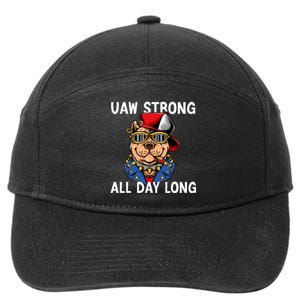 UAW Strong UAW Laborer Worker UAW Proud Union Pride 7-Panel Snapback Hat