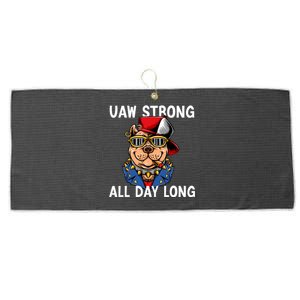 UAW Strong UAW Laborer Worker UAW Proud Union Pride Large Microfiber Waffle Golf Towel