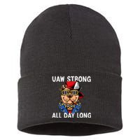 UAW Strong UAW Laborer Worker UAW Proud Union Pride Sustainable Knit Beanie