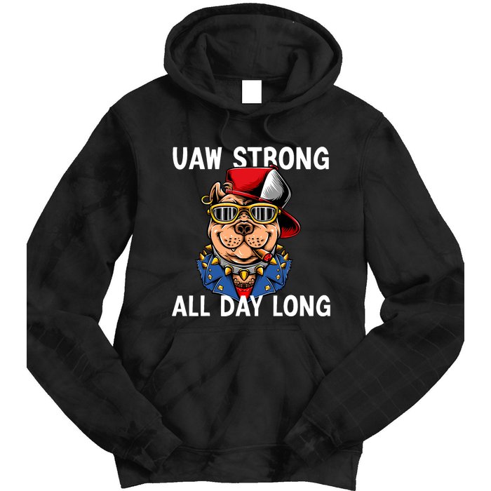 UAW Strong UAW Laborer Worker UAW Proud Union Pride Tie Dye Hoodie