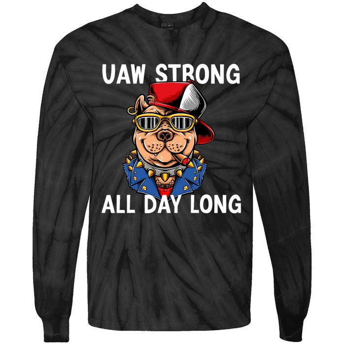 UAW Strong UAW Laborer Worker UAW Proud Union Pride Tie-Dye Long Sleeve Shirt