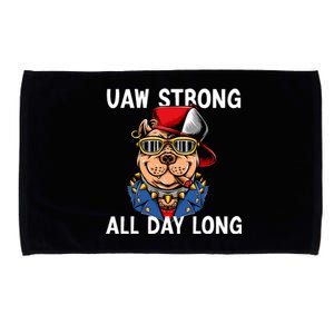 UAW Strong UAW Laborer Worker UAW Proud Union Pride Microfiber Hand Towel