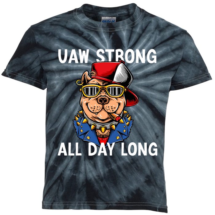 UAW Strong UAW Laborer Worker UAW Proud Union Pride Kids Tie-Dye T-Shirt