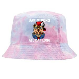 UAW Strong UAW Laborer Worker UAW Proud Union Pride Tie-Dyed Bucket Hat