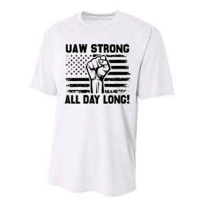 UAW Strike USA Flag Red United Auto Workers Picket Sign Performance Sprint T-Shirt