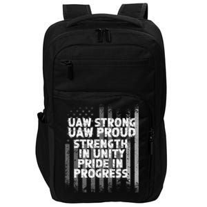 UAW Strong UAW Proud Union Pride UAW Laborer Worker Flag Design Impact Tech Backpack