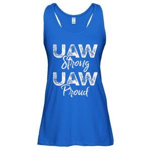 UAW Strong UAW Proud Union Pride UAW Laborer Worker Ladies Essential Flowy Tank