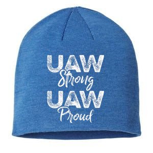 UAW Strong UAW Proud Union Pride UAW Laborer Worker Sustainable Beanie