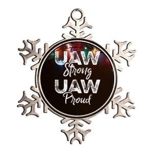 UAW Strong UAW Proud Union Pride UAW Laborer Worker Metallic Star Ornament