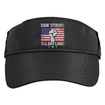 UAW Strike USA Flag Red United Auto Workers Picket Sign America Flag Adult Drive Performance Visor