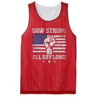 UAW Strike USA Flag Red United Auto Workers Picket Sign America Flag Mesh Reversible Basketball Jersey Tank