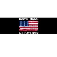 UAW Strike USA Flag Red United Auto Workers Picket Sign Bumper Sticker