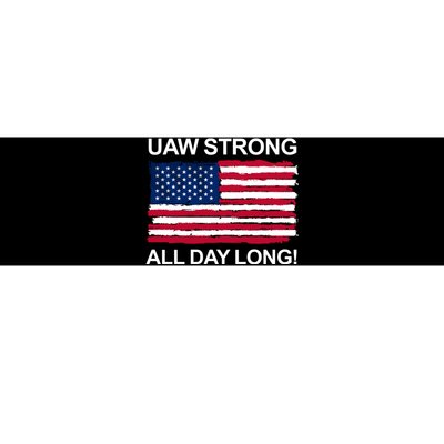 UAW Strike USA Flag Red United Auto Workers Picket Sign Bumper Sticker