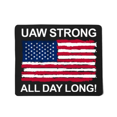 UAW Strike USA Flag Red United Auto Workers Picket Sign Mousepad