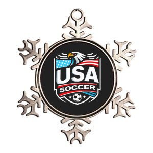 Usa Soccer Metallic Star Ornament