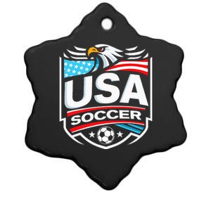 Usa Soccer Ceramic Star Ornament