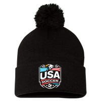 Usa Soccer Pom Pom 12in Knit Beanie