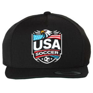 Usa Soccer Wool Snapback Cap